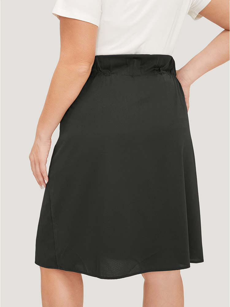Plus Size Women Dailywear Plain Casual Skirts BloomChic 