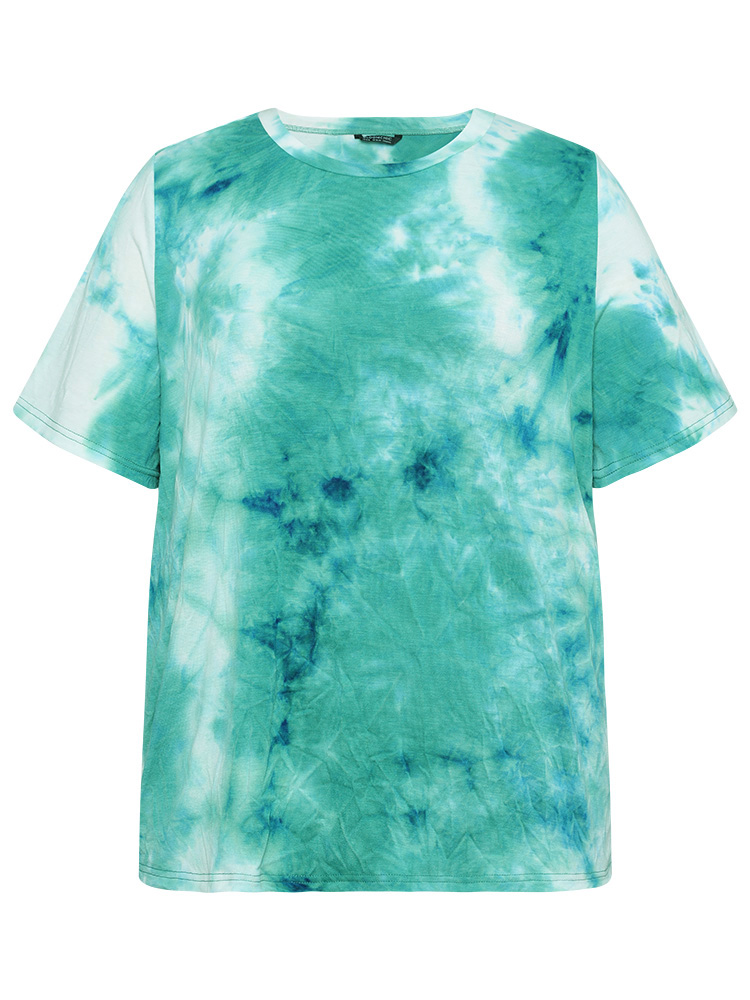 Tie Dye Crew Neck Sleep Top BloomChic 
