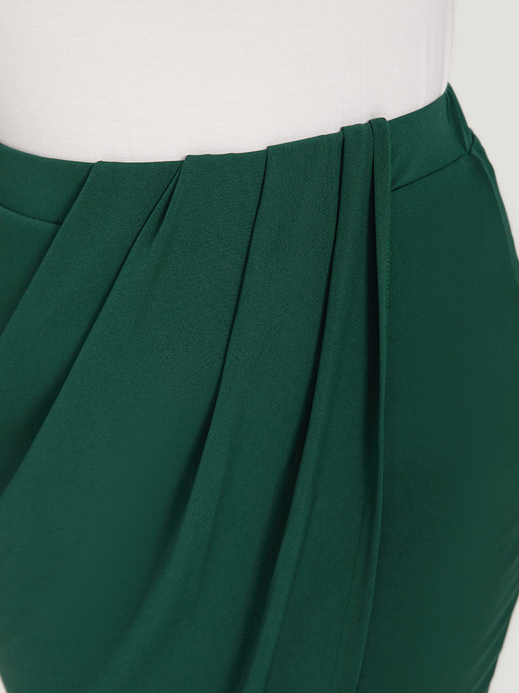 Plus Size Women Work Plain Office Skirts BloomChic 