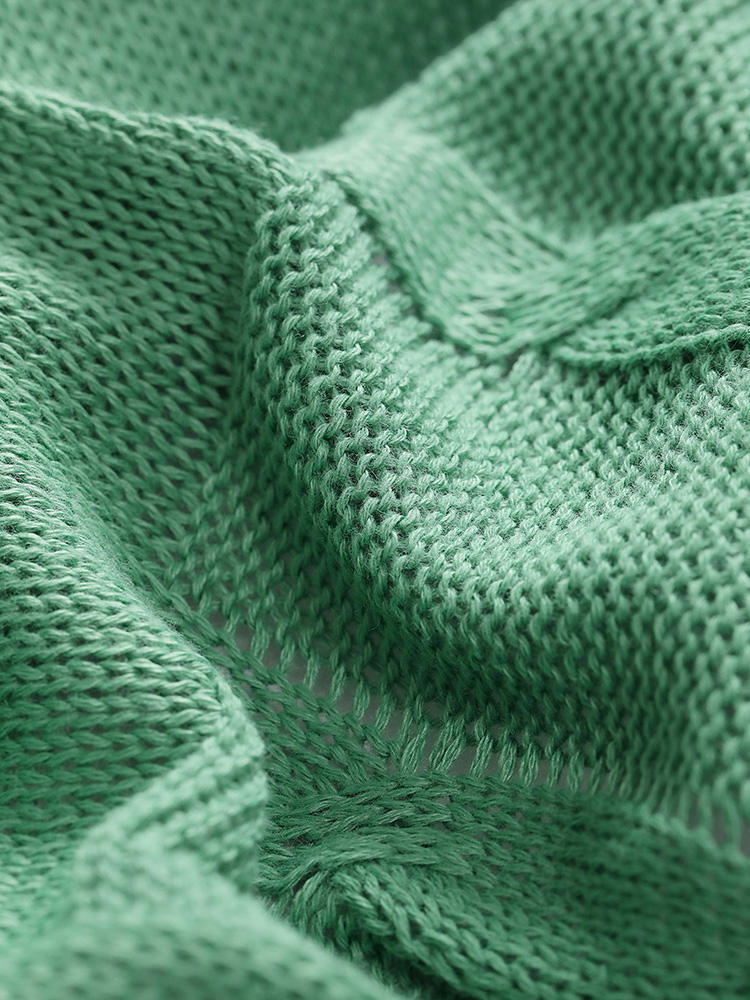 Solid Ties Front Cable Knit Cardigan BloomChic 