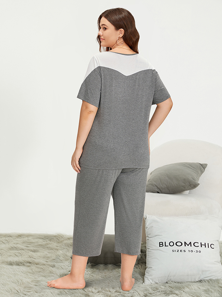 Solid Pocket Elastic Waist Sleep Pants BloomChic 