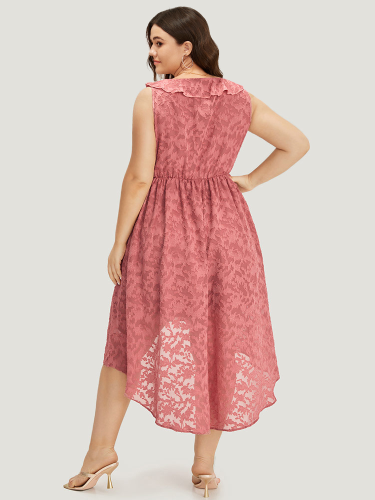 Plus Size Women Dailywear Floral Lined Sleeveless Sleeveless Tie Neck Pocket Elegant Dresses BloomChic 