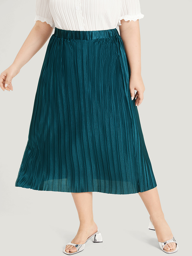 Plus Size Women Work Plain Office Skirts BloomChic 