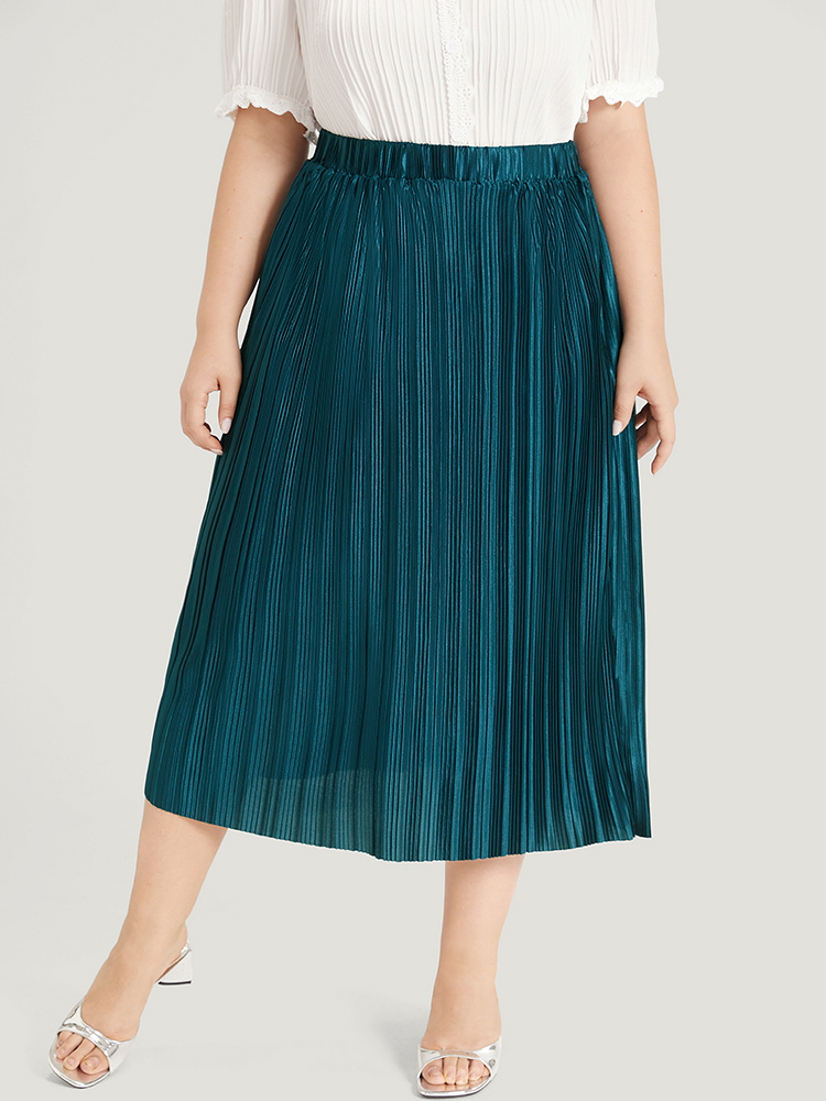 Plus Size Women Work Plain Office Skirts BloomChic 