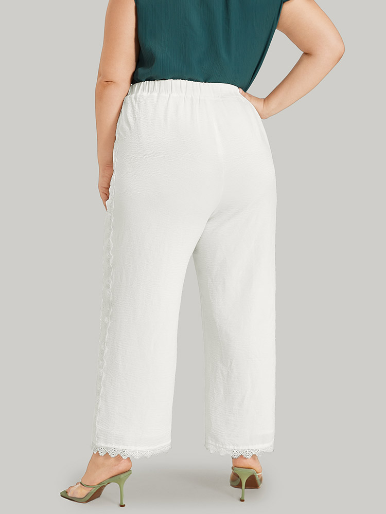 Plus Size Women Dailywear Plain Plain High Rise Pocket Elegant Pants BloomChic 