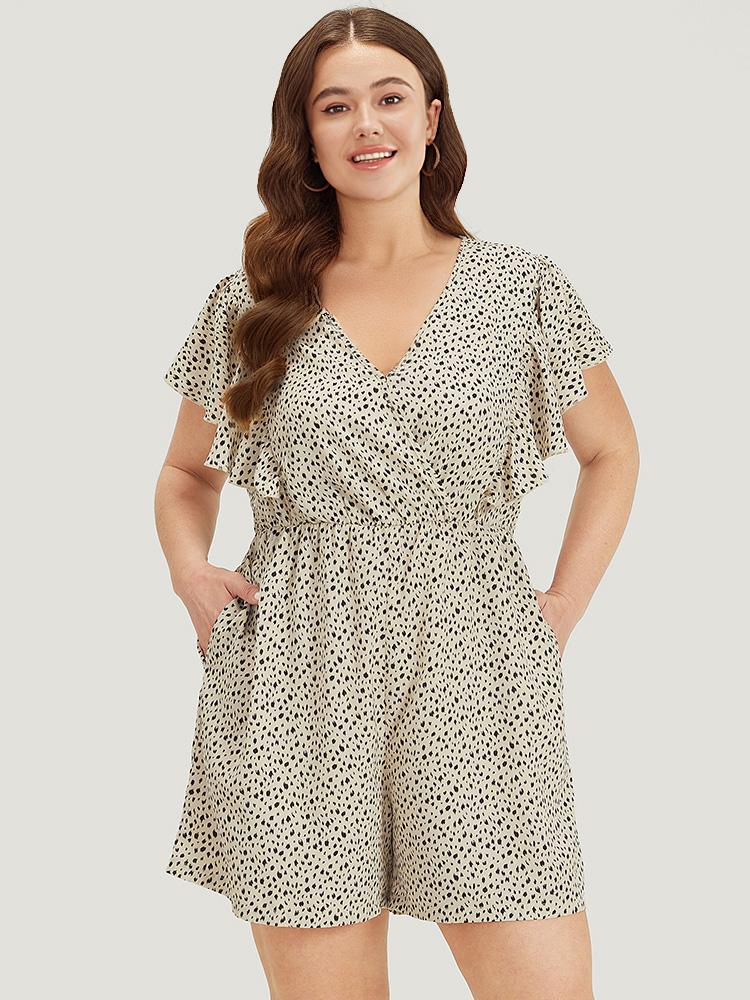 Plus Size Women Dailywear Leopard Pocket Regular Pocket Elegant Jumpsuits BloomChic 