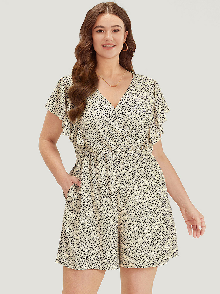 Plus Size Women Dailywear Leopard Pocket Regular Pocket Elegant Jumpsuits BloomChic 