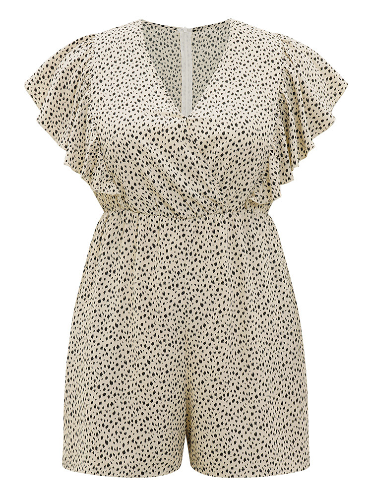 Plus Size Women Dailywear Leopard Pocket Regular Pocket Elegant Jumpsuits BloomChic 