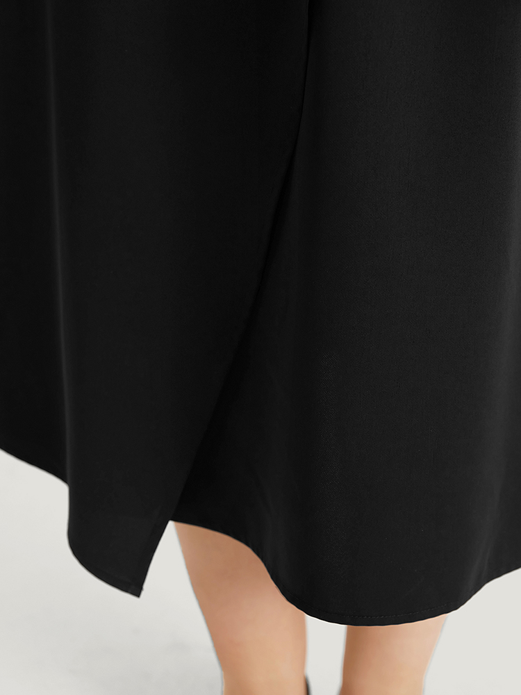 Plus Size Women Work Plain Pocket Office Skirts BloomChic 