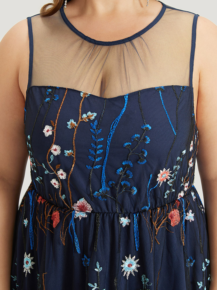 Plus Size Women Going out Plants Pocket Sleeveless Sleeveless Round Neck Pocket Glamour Dresses BloomChic 