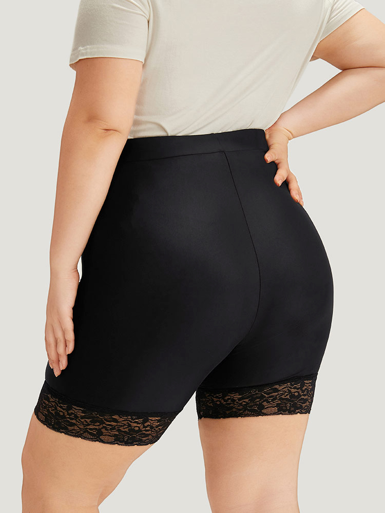 Plus Size Women Dailywear Plain Plain High stretch Skinny High Rise Elegant Leggings BloomChic 