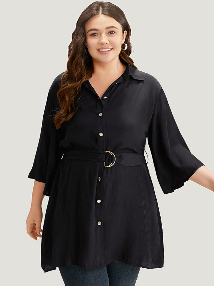 Plus Size Women Dailywear Plain Plain Casual Coats BloomChic 