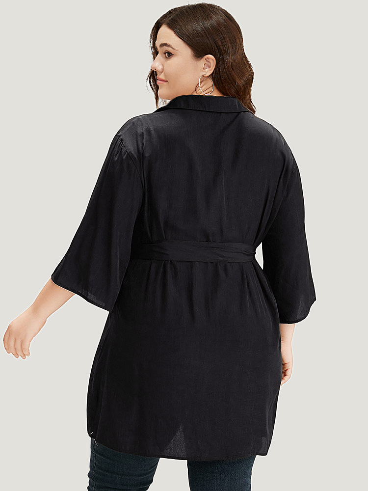 Plus Size Women Dailywear Plain Plain Casual Coats BloomChic 