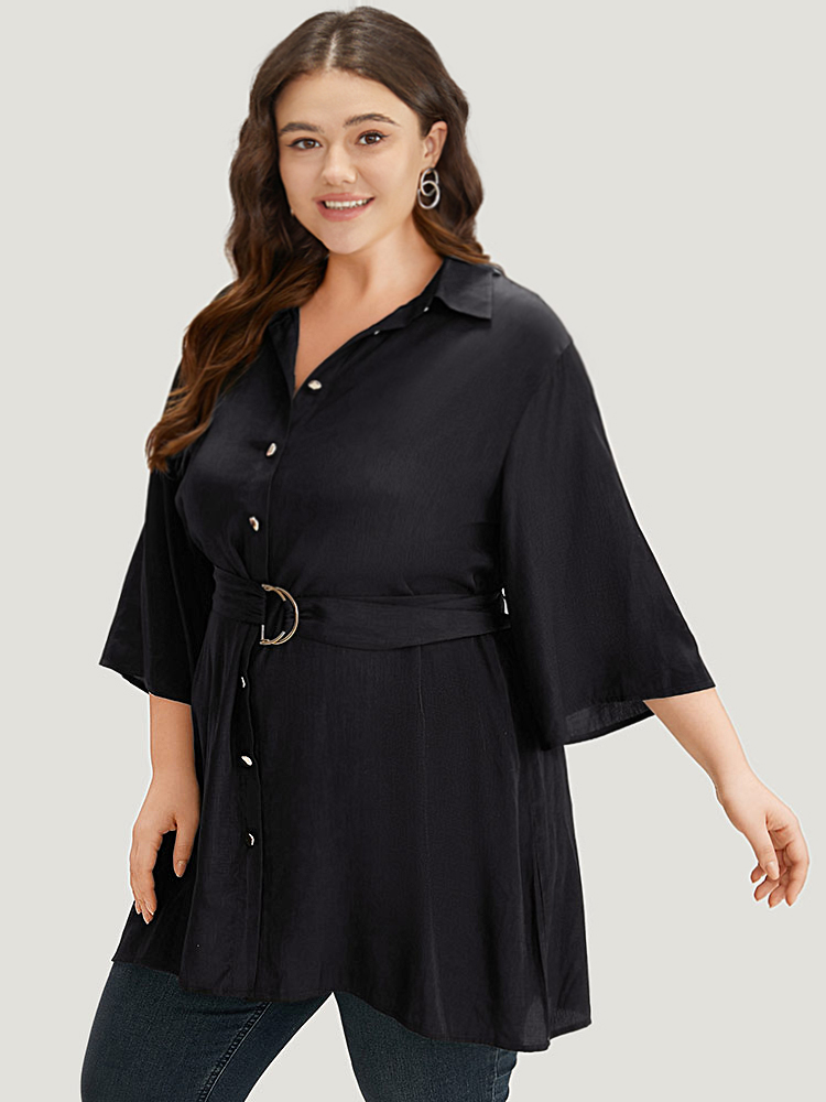 Plus Size Women Dailywear Plain Plain Casual Coats BloomChic 
