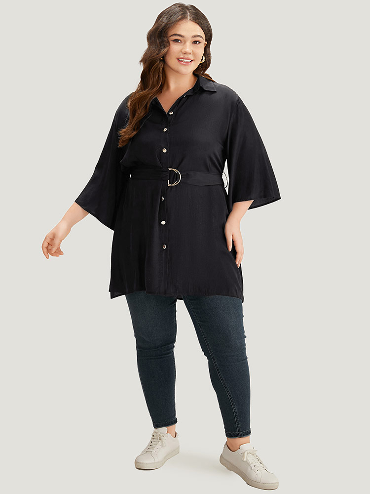 Plus Size Women Dailywear Plain Plain Casual Coats BloomChic 