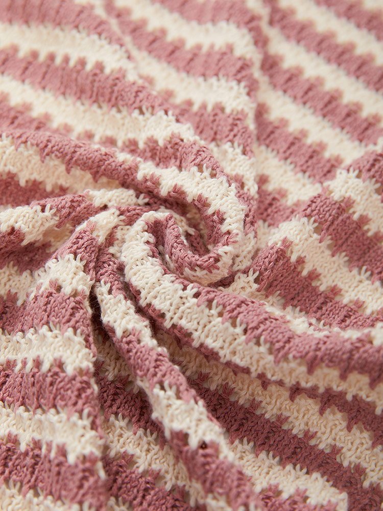 Cardigans | Striped Button Through Cut Out Cardigan | BloomChic 