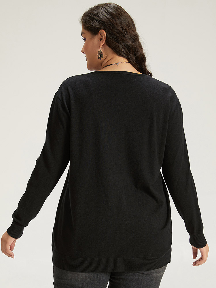 Cardigans | Supersoft Essentials Halloween Spider Web Button Through Cardigan | BloomChic 