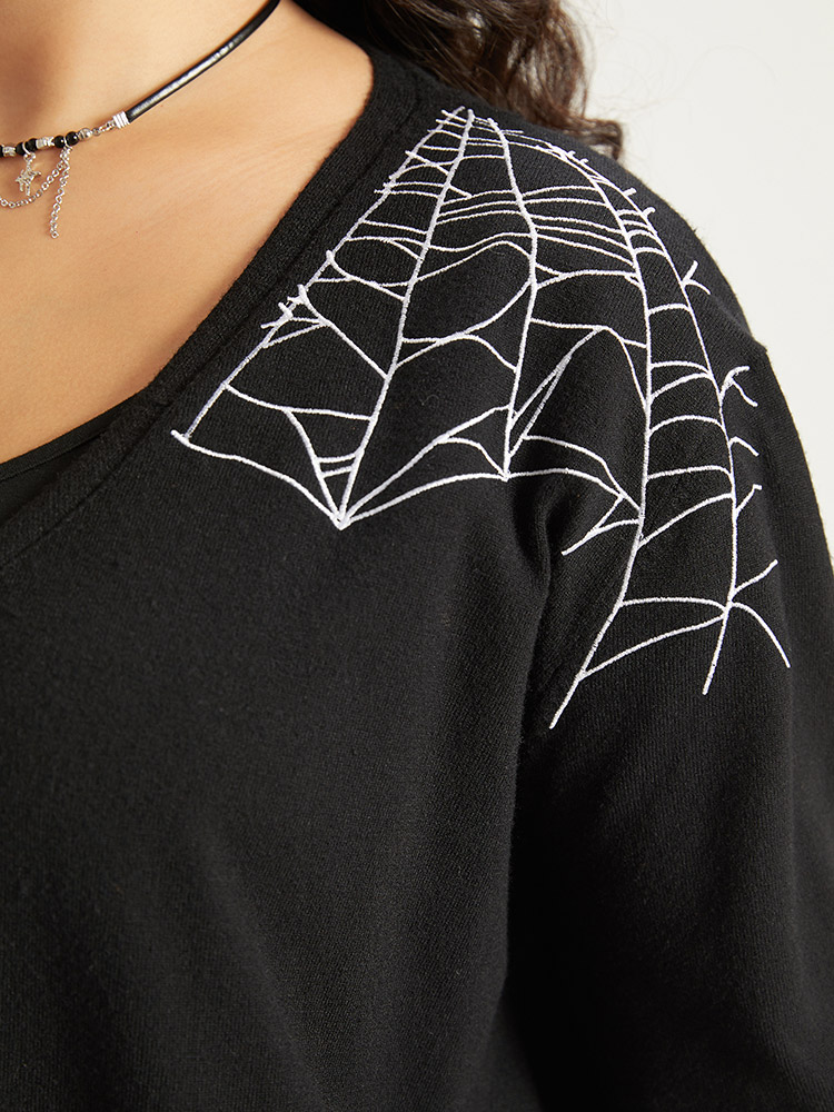 Cardigans | Supersoft Essentials Halloween Spider Web Button Through Cardigan | BloomChic 