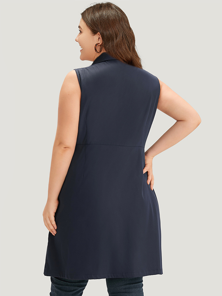 Plus Size Women Dailywear Plain Plain Pocket Casual Coats BloomChic 