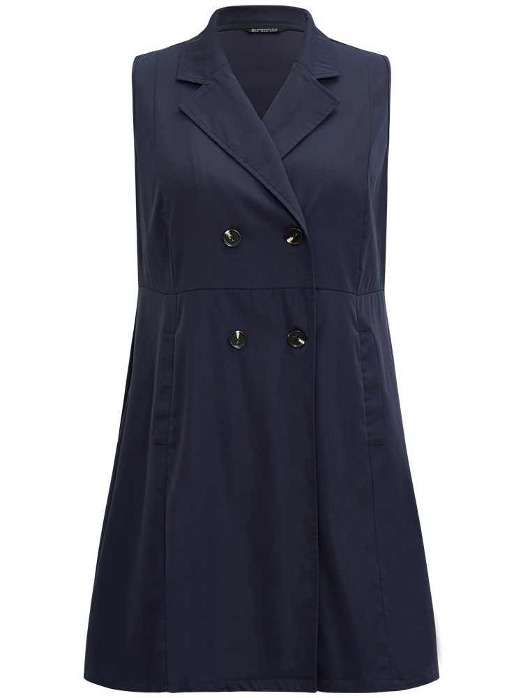 Plus Size Women Dailywear Plain Plain Pocket Casual Coats BloomChic 