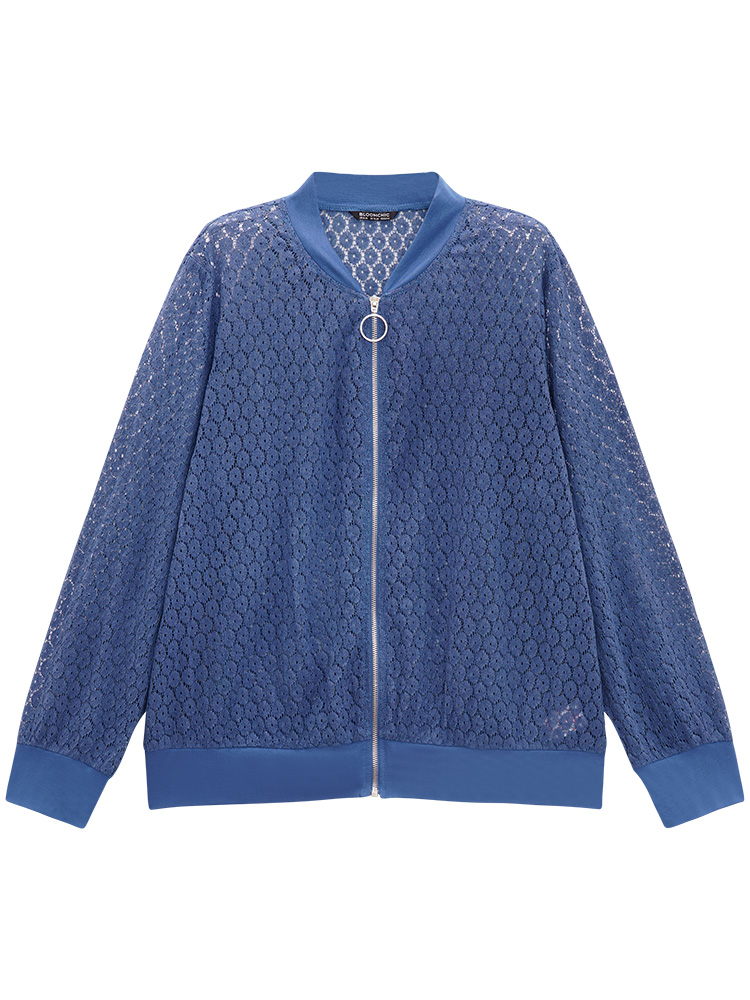 Plus Size Women Dailywear Plain Plain Casual Jackets BloomChic 