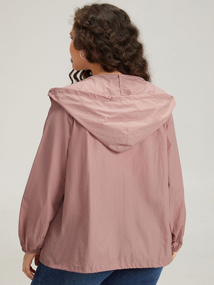Plus Size Women Dailywear Plain Plain Pocket Casual Jackets BloomChic 