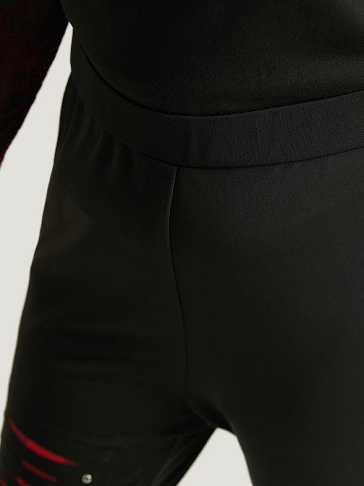 Plus Size Women Festival-Halloween Plain Plain High stretch Skinny High Rise Casual Leggings BloomChic 