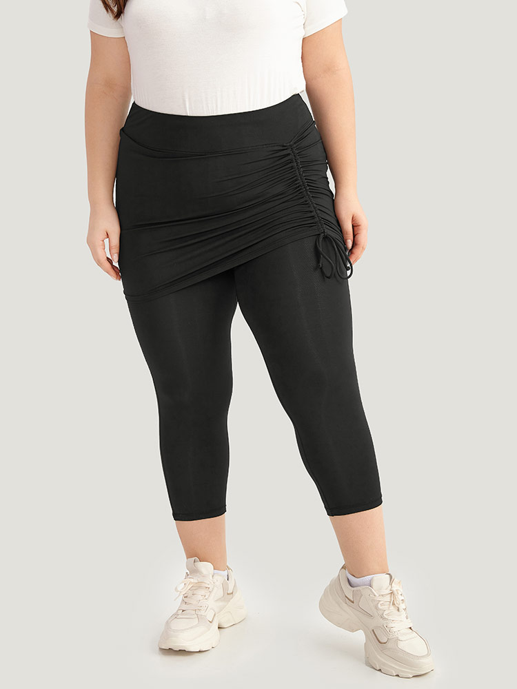 Plus Size Women Dailywear Plain Plain High stretch Skinny High Rise Casual Leggings BloomChic 