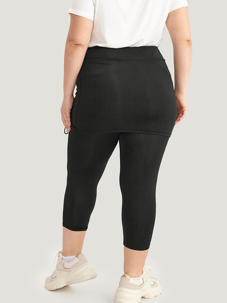 Plus Size Women Dailywear Plain Plain High stretch Skinny High Rise Casual Leggings BloomChic 