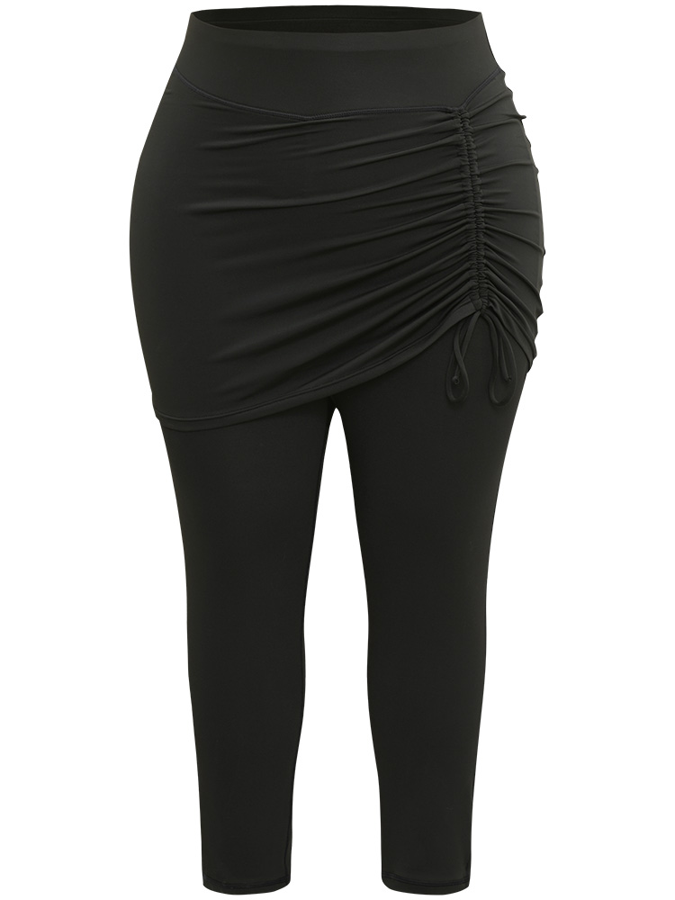 Plus Size Women Dailywear Plain Plain High stretch Skinny High Rise Casual Leggings BloomChic 