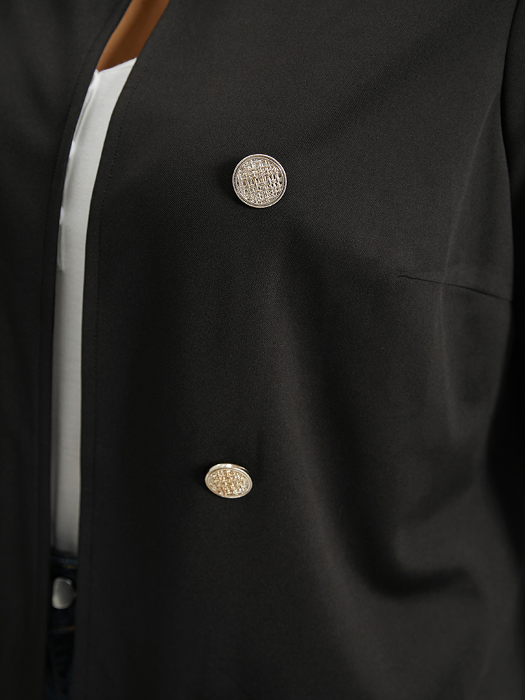 Plus Size Women Work Plain Plain At the Office Jackets BloomChic 