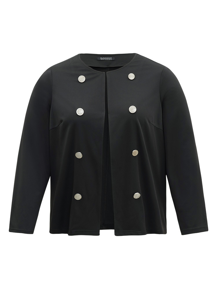 Plus Size Women Work Plain Plain At the Office Jackets BloomChic 