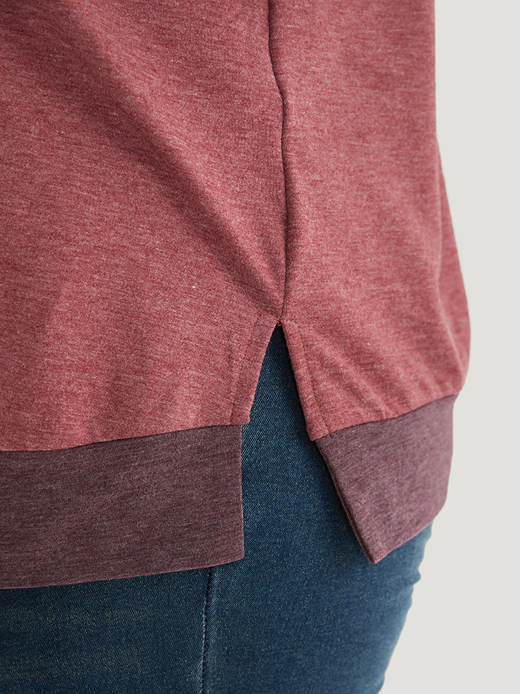 Plus Size Women Dailywear Plain Elastic cuffs Regular Regular Sleeve Long Sleeve Round Neck Casual Sweatshirts BloomChic 