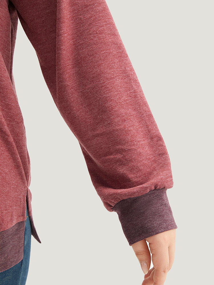 Plus Size Women Dailywear Plain Elastic cuffs Regular Regular Sleeve Long Sleeve Round Neck Casual Sweatshirts BloomChic 