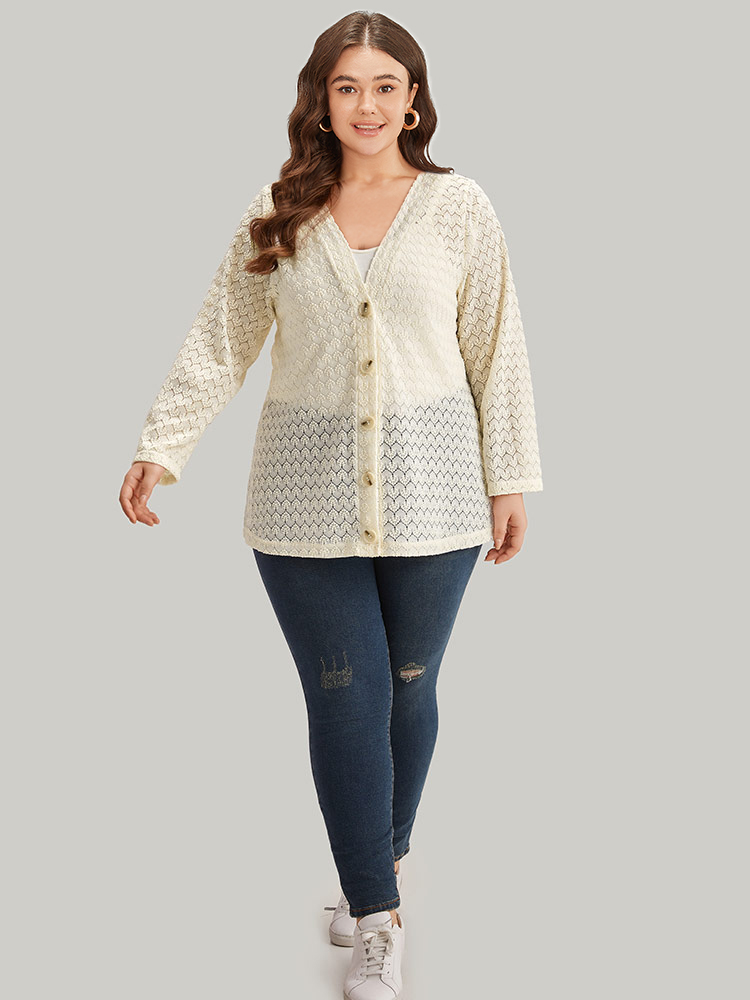 Plus Size Women Dailywear Plain Plain Casual Coats BloomChic 