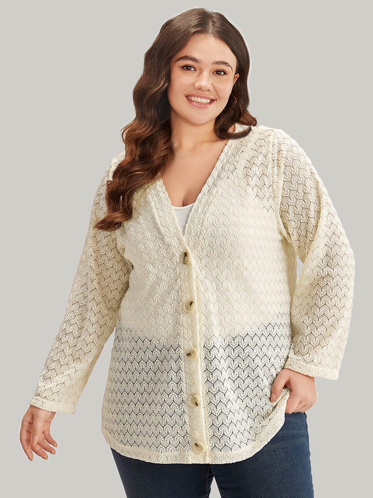 Plus Size Women Dailywear Plain Plain Casual Coats BloomChic 
