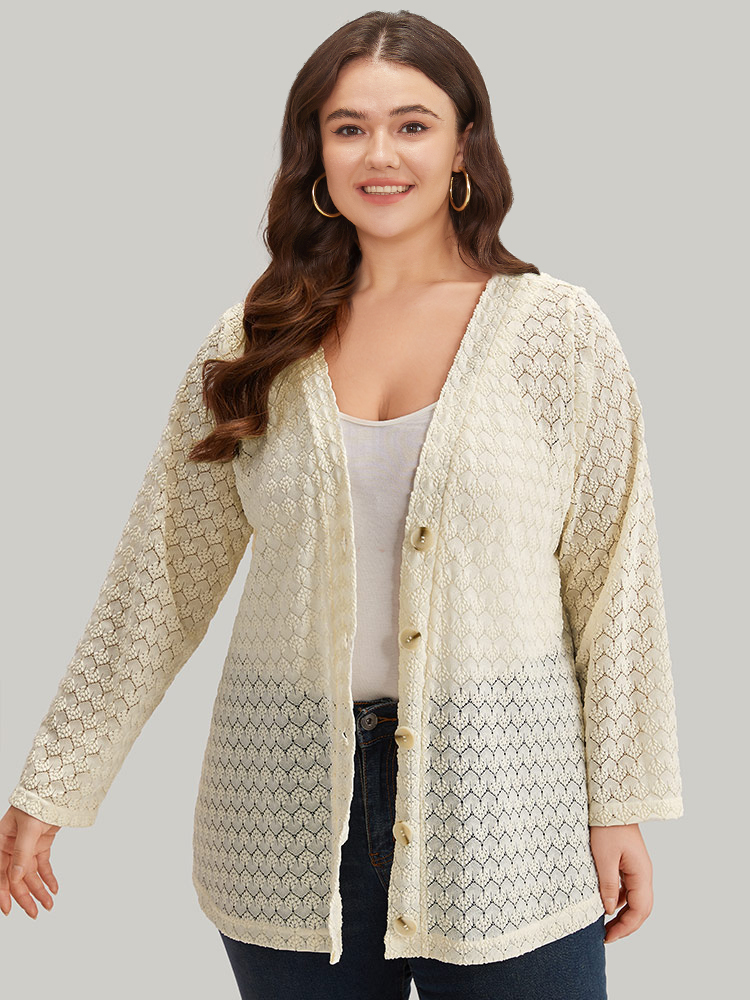 Plus Size Women Dailywear Plain Plain Casual Coats BloomChic 