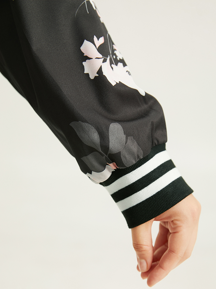 Plus Size Women Dailywear Floral Printed Casual Jackets BloomChic 