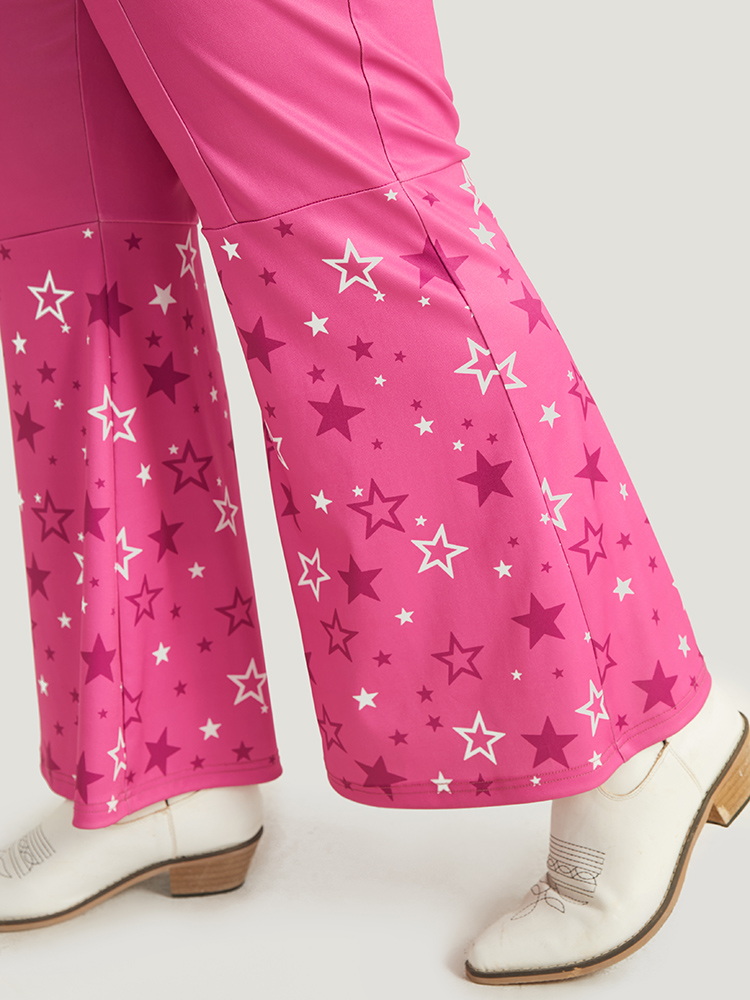 Plus Size Women Festival-Halloween Star and moon Plain Regular Elegant Jumpsuits BloomChic 