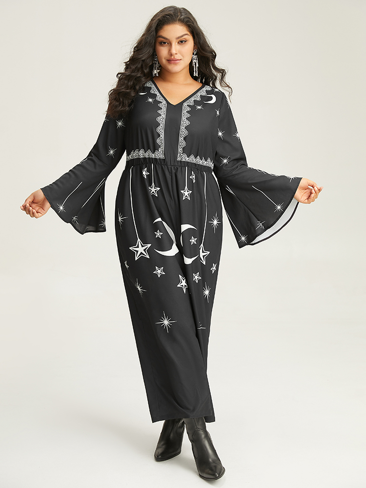 Plus Size Women Festival-Halloween Graphic-Halloween Printed Regular Pocket Casual Jumpsuits BloomChic 