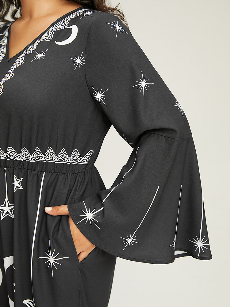 Plus Size Women Festival-Halloween Graphic-Halloween Printed Regular Pocket Casual Jumpsuits BloomChic 