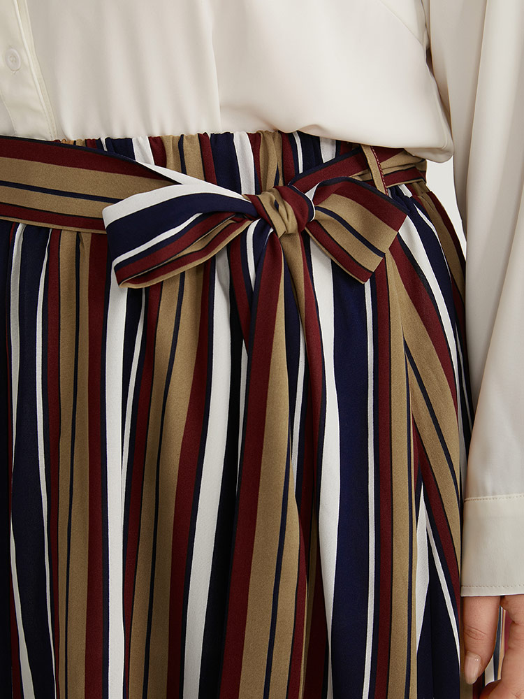 Plus Size Women Dailywear A-line Belt Office Skirts BloomChic 