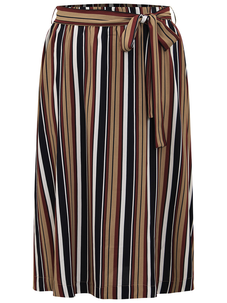 Plus Size Women Dailywear A-line Belt Office Skirts BloomChic 