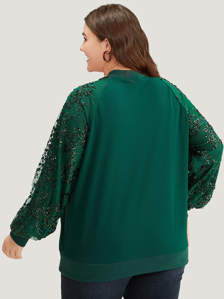 Plus Size Women Dailywear Plain Embroidered Casual Jackets BloomChic 