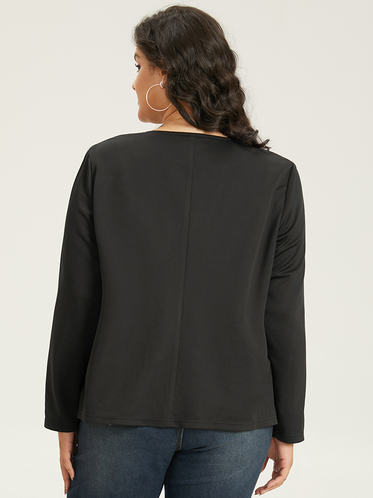Plus Size Women Work Plain Plain At the Office Jackets BloomChic 
