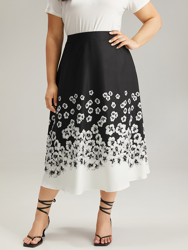 Plus Size Women Dailywear Pocket Pocket Elegant Skirts BloomChic 