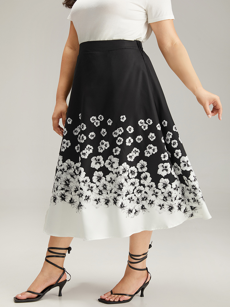 Plus Size Women Dailywear Pocket Pocket Elegant Skirts BloomChic 