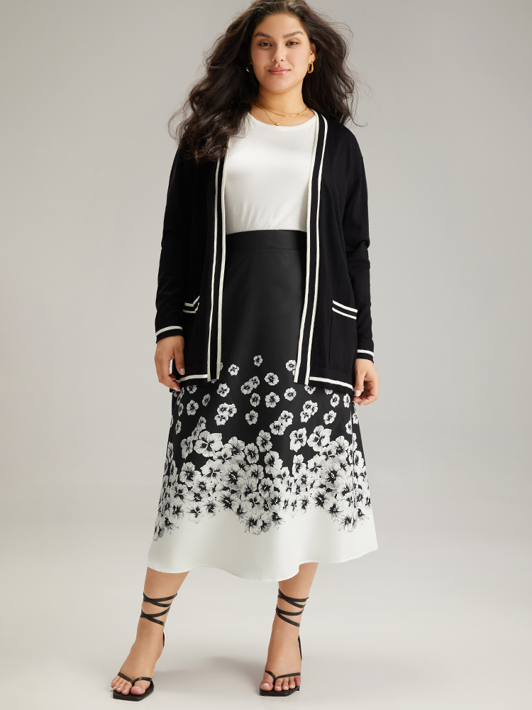 Plus Size Women Dailywear Pocket Pocket Elegant Skirts BloomChic 