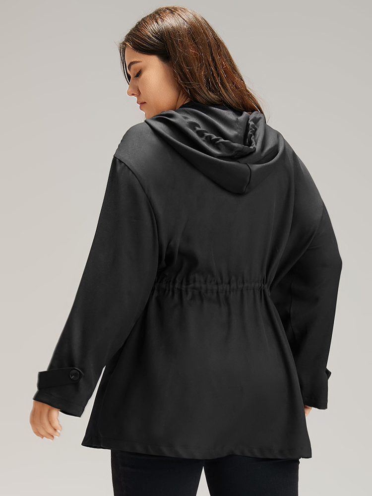 Plus Size Women Dailywear Floral Embroidered Pocket Casual Coats BloomChic 