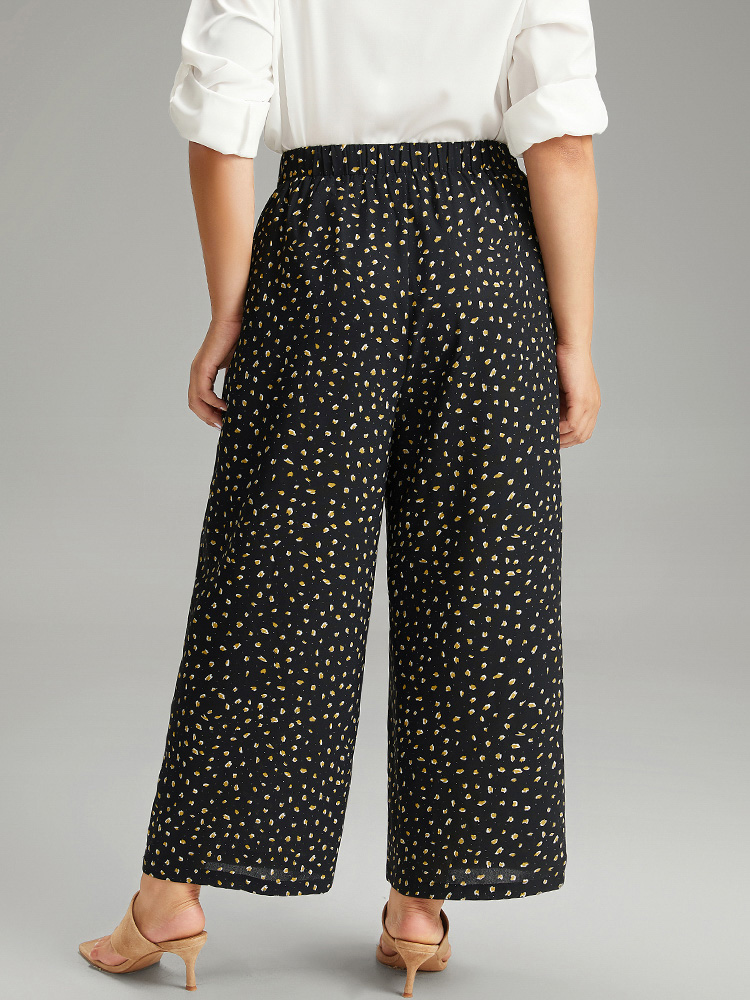 Plus Size Women Everyday Leopard Cross straps High Rise Pocket Casual Pants BloomChic 